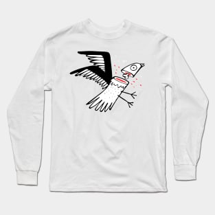 Beheaded bird vector illustration Long Sleeve T-Shirt